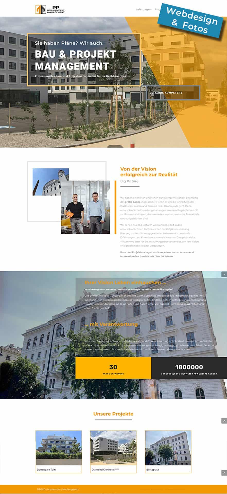 Website PP-Bau und Projektmanagement